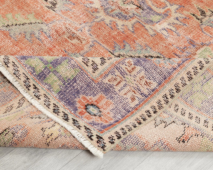 Multicolor Turkish Oushak Rug 5'5" x 9'5" Hand-Knotted | No. VR13006