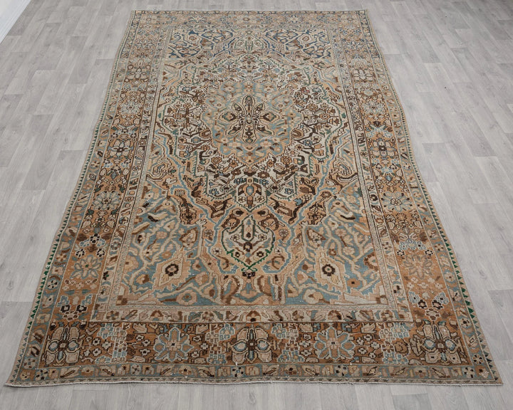 Multicolor Turkish Oushak Rug 6'1" x 10'2" Hand-Knotted | No. VR13009