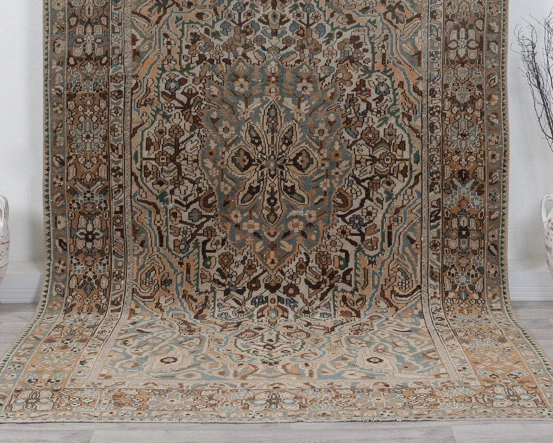 Multicolor Turkish Oushak Rug 6'1" x 10'2" Hand-Knotted | No. VR13009