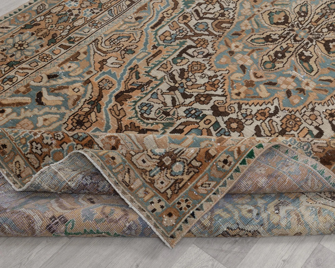 Multicolor Turkish Oushak Rug 6'1" x 10'2" Hand-Knotted | No. VR13009