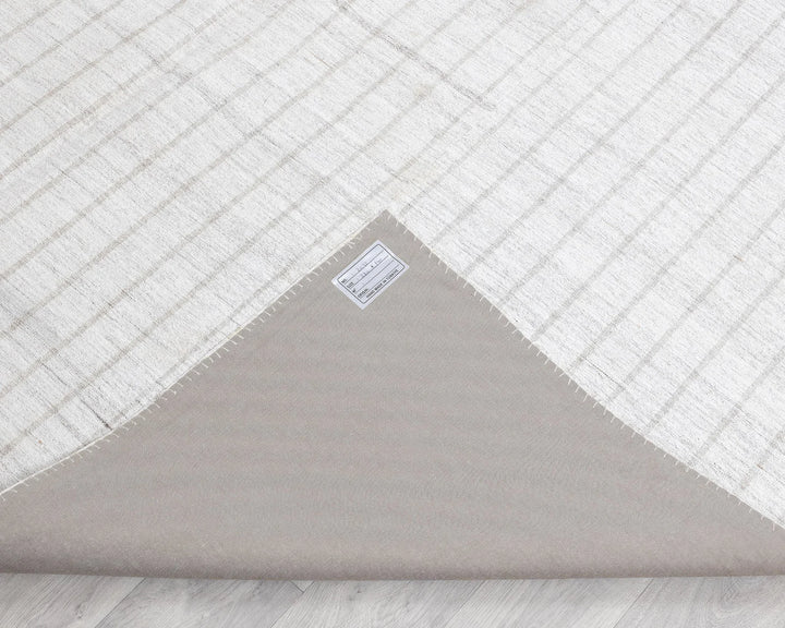 White Turkish Kilim Rug 7' x 5' Flat-Weave | No. VR13055