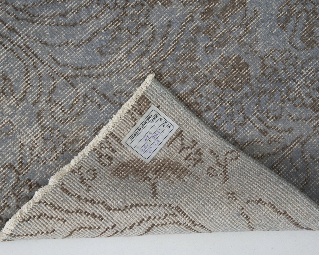 Blue Turkish Oushak Rug 6' 6" x 9' 8" Hand-Knotted | No. VR13072