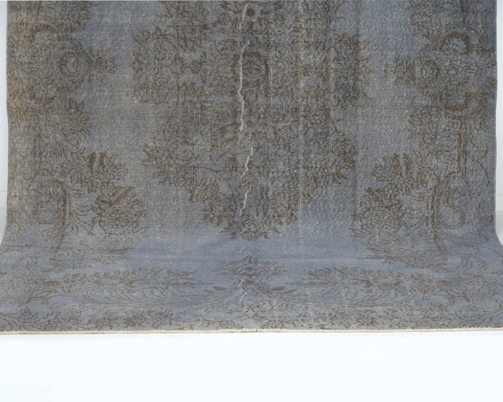 Blue Turkish Oushak Rug 6' 6" x 9' 8" Hand-Knotted | No. VR13072