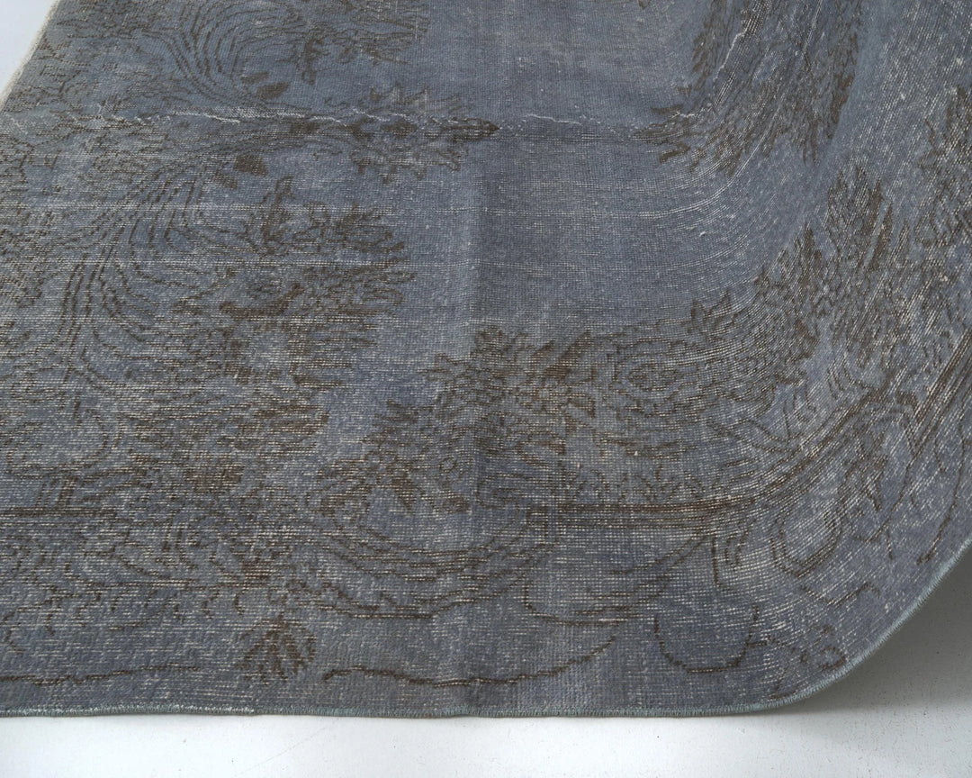 Blue Turkish Oushak Rug 6' 6" x 9' 8" Hand-Knotted | No. VR13072