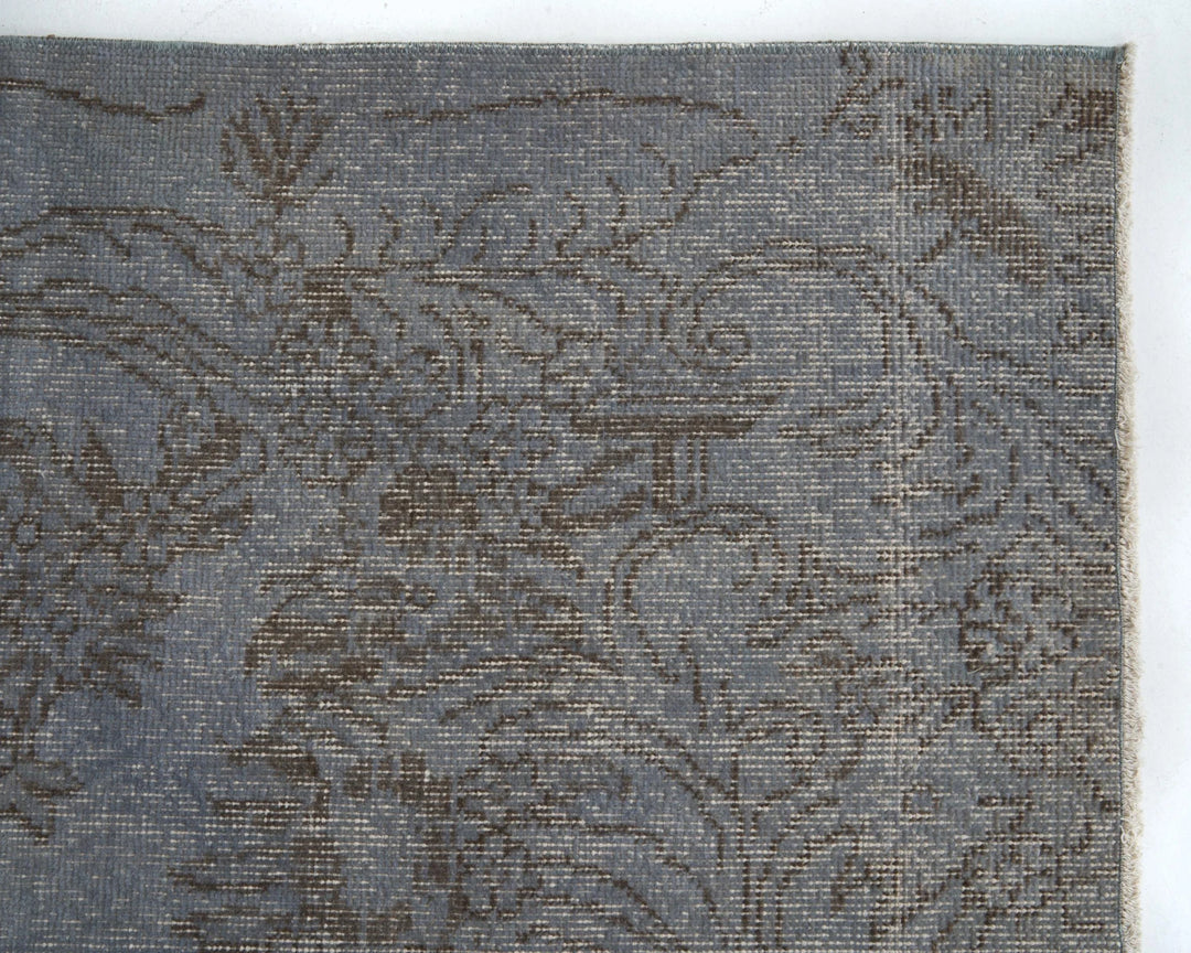 Blue Turkish Oushak Rug 6' 6" x 9' 8" Hand-Knotted | No. VR13072