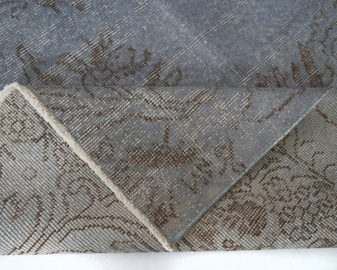 Blue Turkish Oushak Rug 6' 6" x 9' 8" Hand-Knotted | No. VR13072