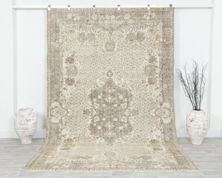 Multicolor Turkish Oushak Rug 6' x 10' Hand-Knotted
