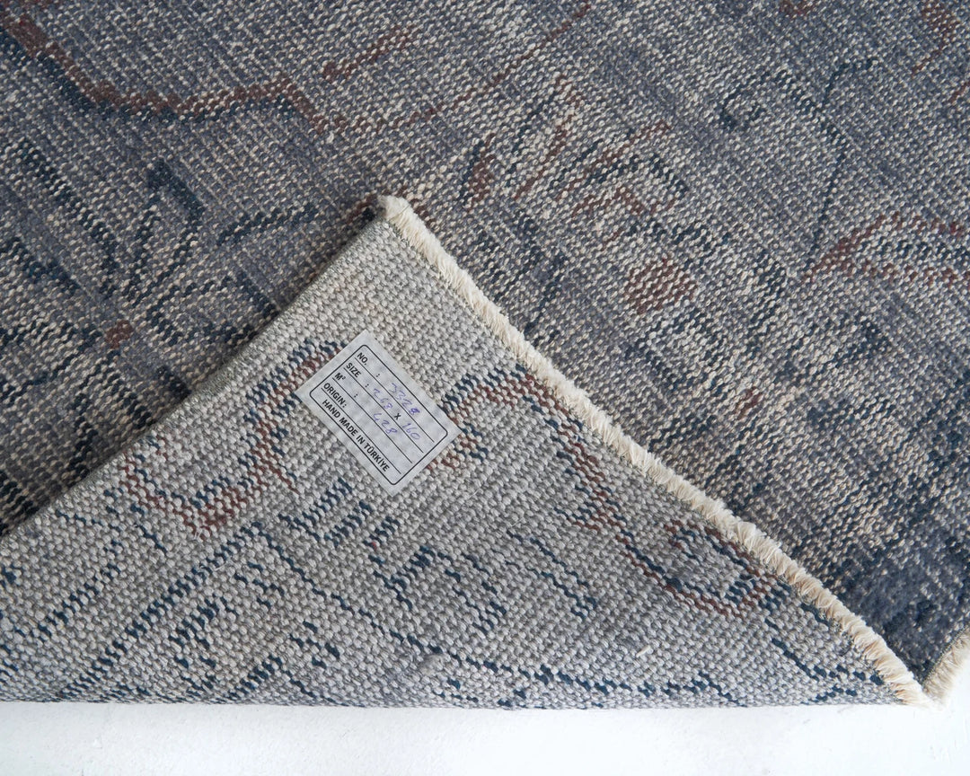 Gray Turkish Oushak Rug 8'10" x 5'3" Hand-Knotted | No. VR13168