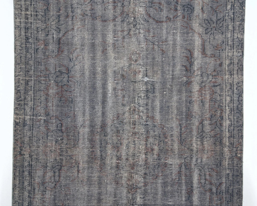 Gray Turkish Oushak Rug 8'10" x 5'3" Hand-Knotted | No. VR13168