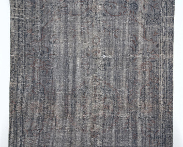 Gray Turkish Oushak Rug 8'10" x 5'3" Hand-Knotted | No. VR13168