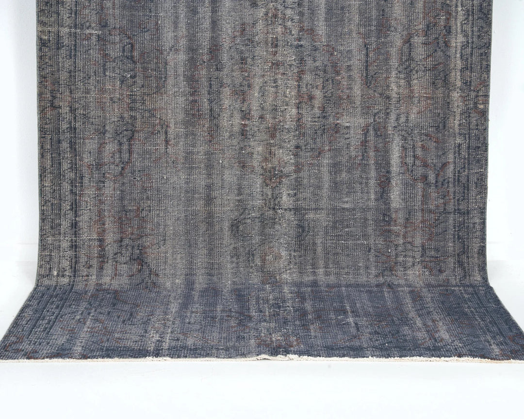 Gray Turkish Oushak Rug 8'10" x 5'3" Hand-Knotted | No. VR13168