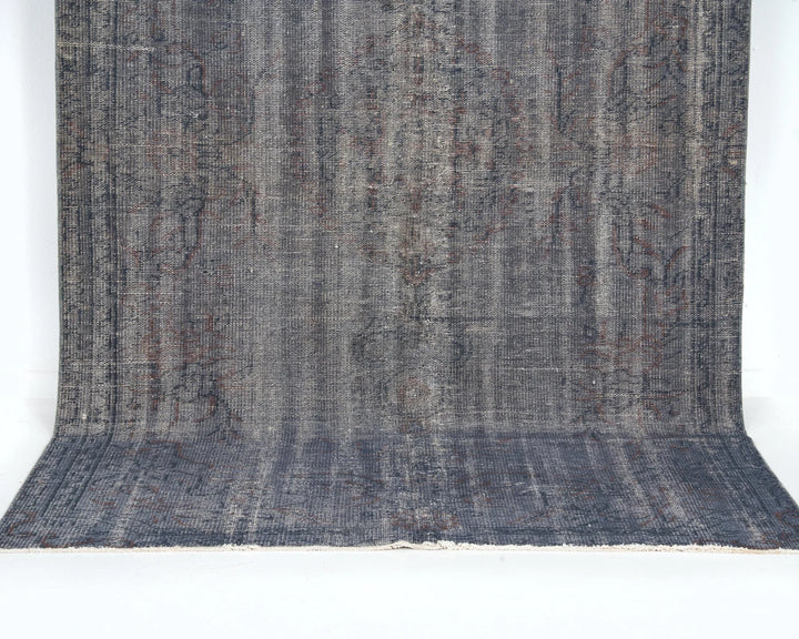Gray Turkish Oushak Rug 8'10" x 5'3" Hand-Knotted | No. VR13168