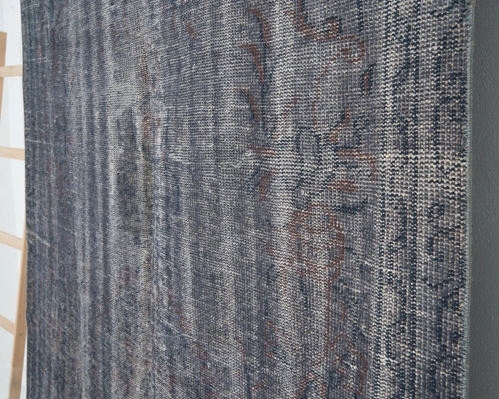 Gray Turkish Oushak Rug 8'10" x 5'3" Hand-Knotted | No. VR13168