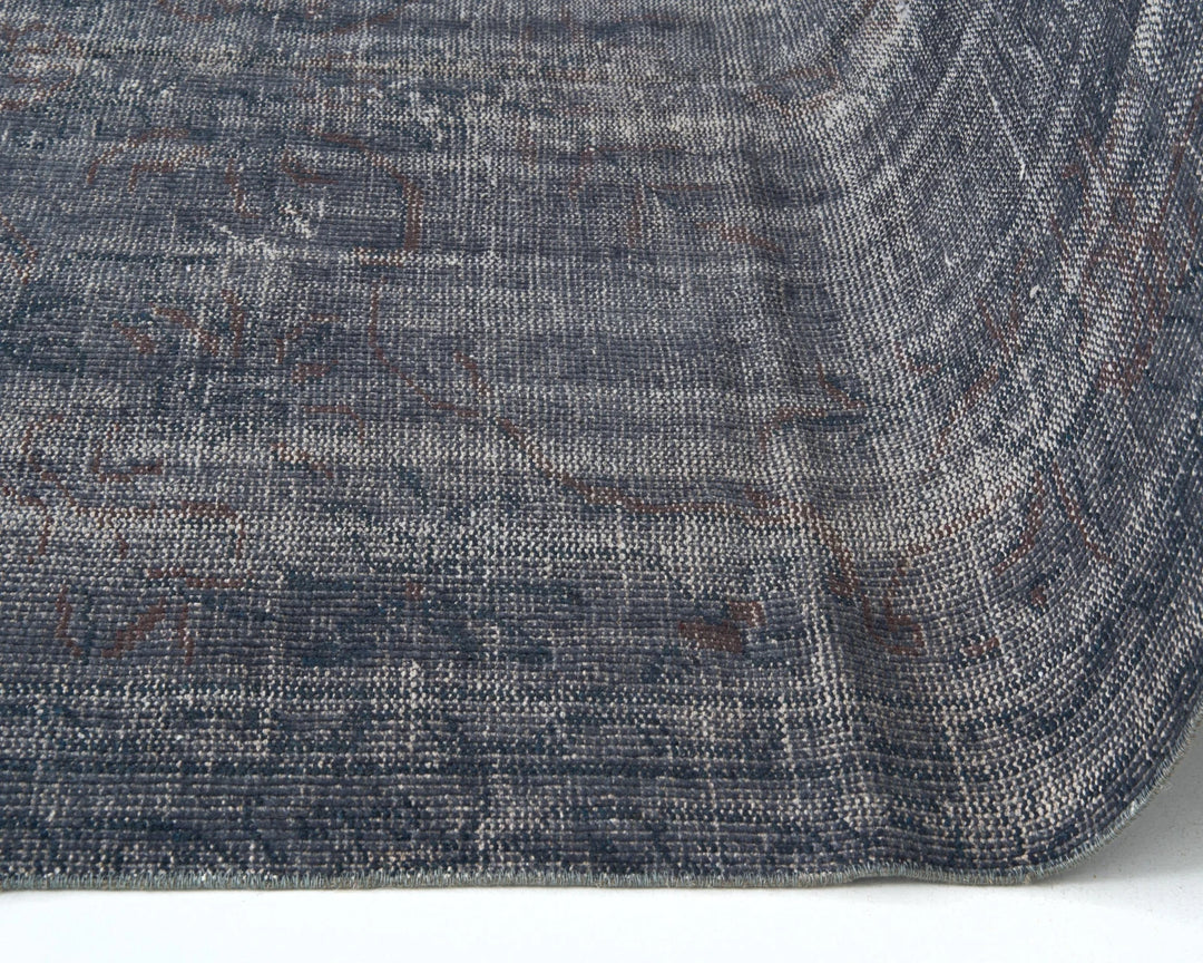 Gray Turkish Oushak Rug 8'10" x 5'3" Hand-Knotted | No. VR13168