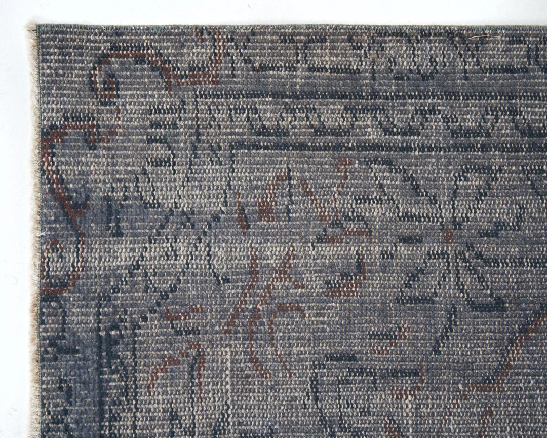 Gray Turkish Oushak Rug 8'10" x 5'3" Hand-Knotted | No. VR13168