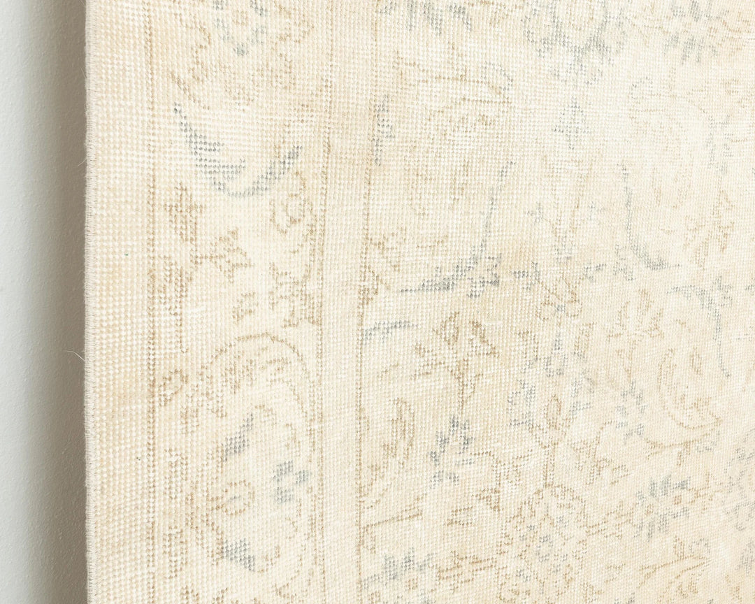 Beige Turkish Oushak Rug 5'6" x 8'11" Hand-Knotted | No. VR13363