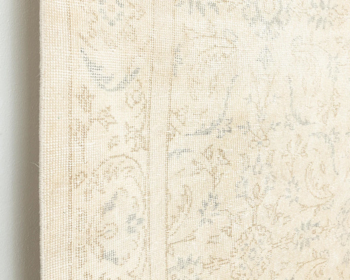 Beige Turkish Oushak Rug 5'6" x 8'11" Hand-Knotted | No. VR13363