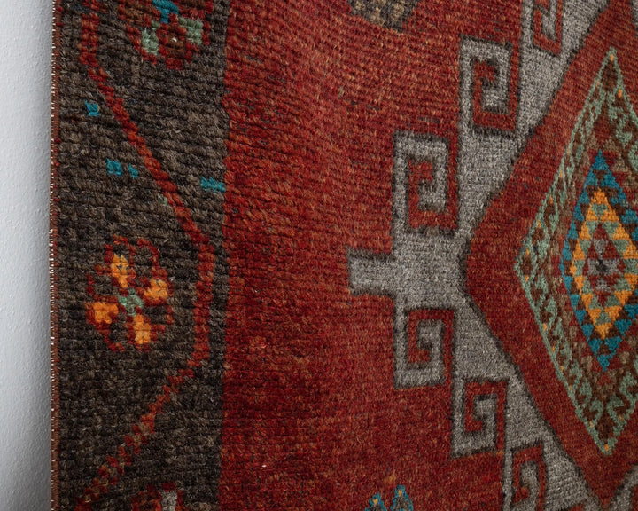 Red Turkish Oushak Rug 4' 10" x 11' 1" Hand-Knotted | No. VR13506