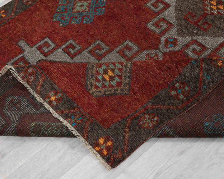 Red Turkish Oushak Rug 4' 10" x 11' 1" Hand-Knotted | No. VR13506