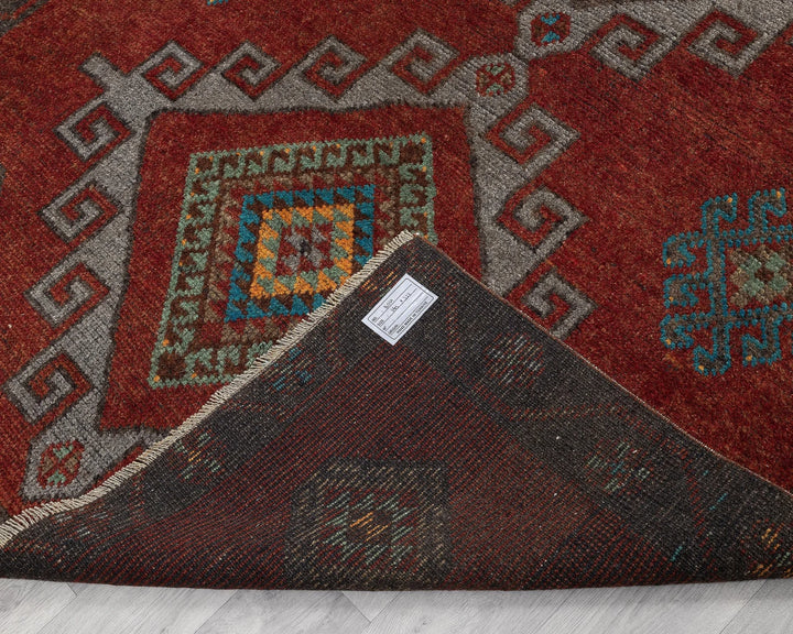 Red Turkish Oushak Rug 4' 10" x 11' 1" Hand-Knotted | No. VR13506