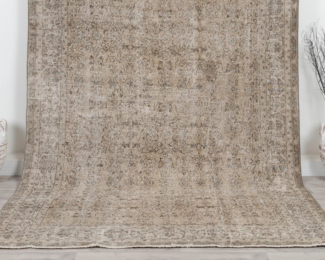 Multicolor Turkish Oushak Rug 6'11" x 9'11" Hand-Knotted | No. VR13583