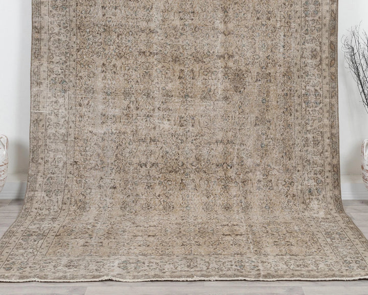 Multicolor Turkish Oushak Rug 6'11" x 9'11" Hand-Knotted | No. VR13583
