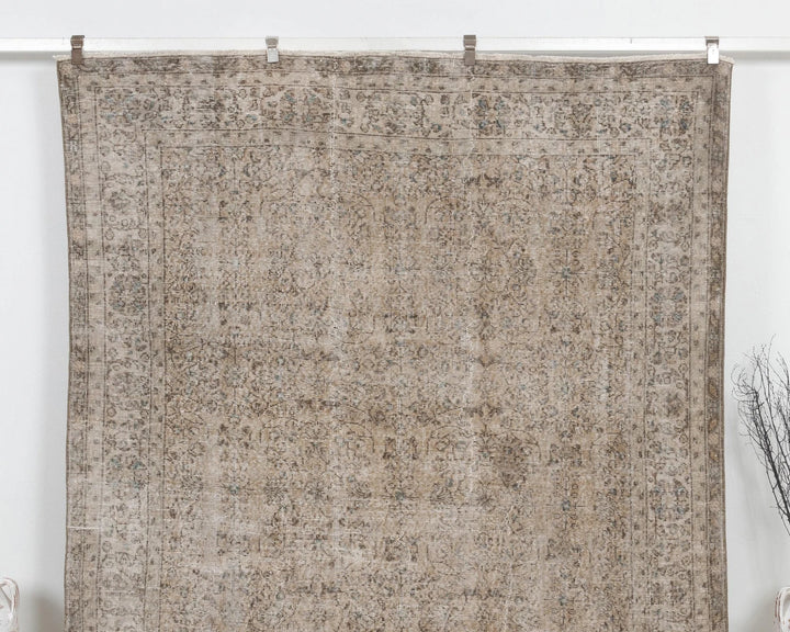 Multicolor Turkish Oushak Rug 6'11" x 9'11" Hand-Knotted | No. VR13583