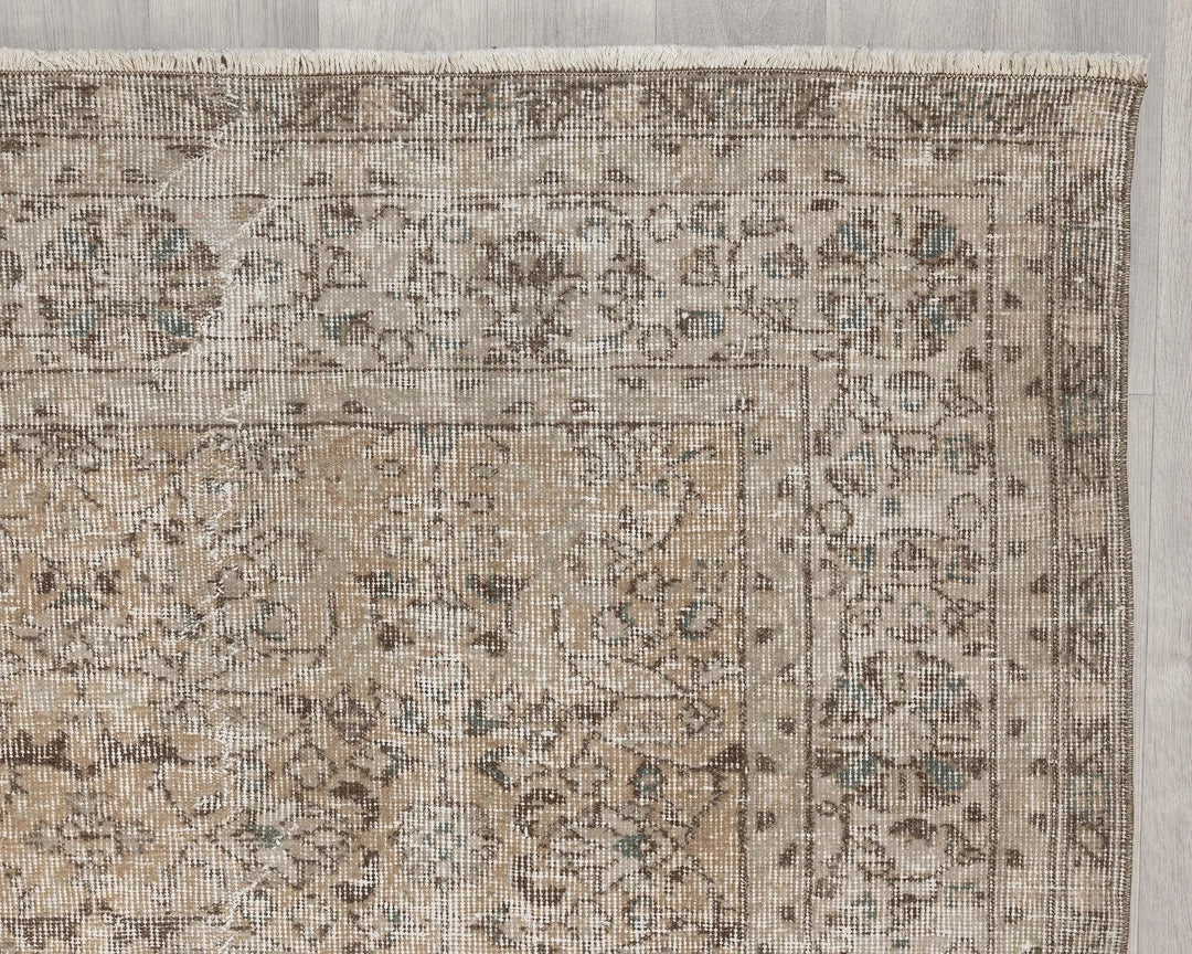 Multicolor Turkish Oushak Rug 6'11" x 9'11" Hand-Knotted | No. VR13583