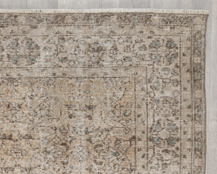 Multicolor Turkish Oushak Rug 6'11" x 9'11" Hand-Knotted | No. VR13583