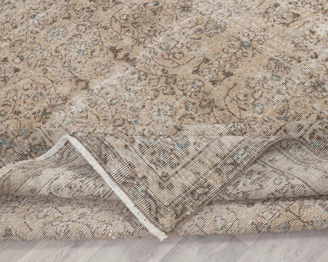 Multicolor Turkish Oushak Rug 6'11" x 9'11" Hand-Knotted | No. VR13583