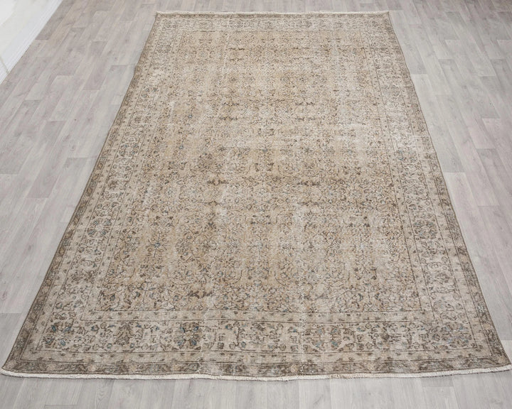 Multicolor Turkish Oushak Rug 6'11" x 9'11" Hand-Knotted | No. VR13583