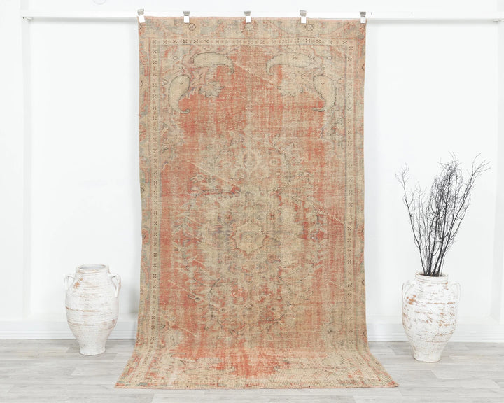 Orange Oushak Rug 4' 8" x 8' 10" | No. VR13613