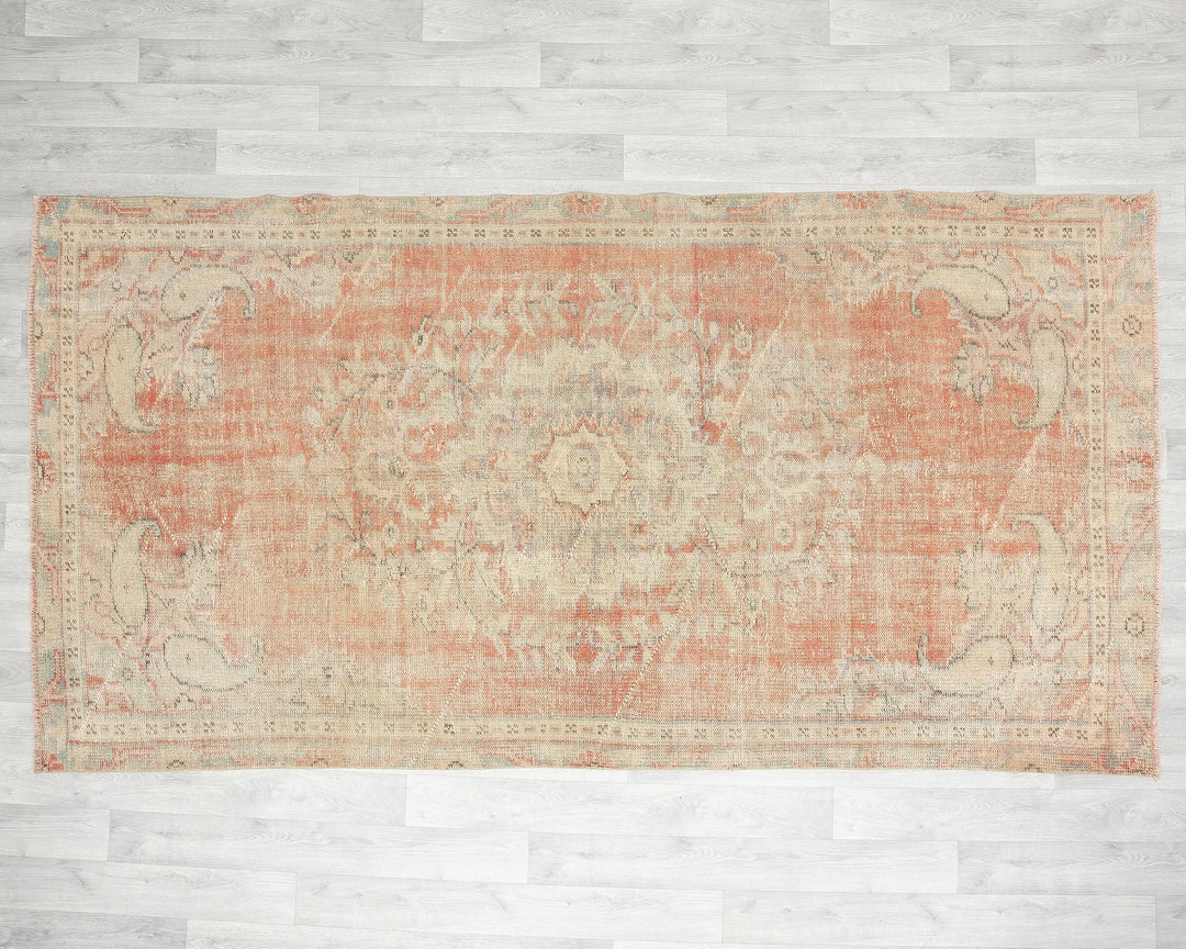 Orange Oushak Rug 4' 8" x 8' 10" | No. VR13613