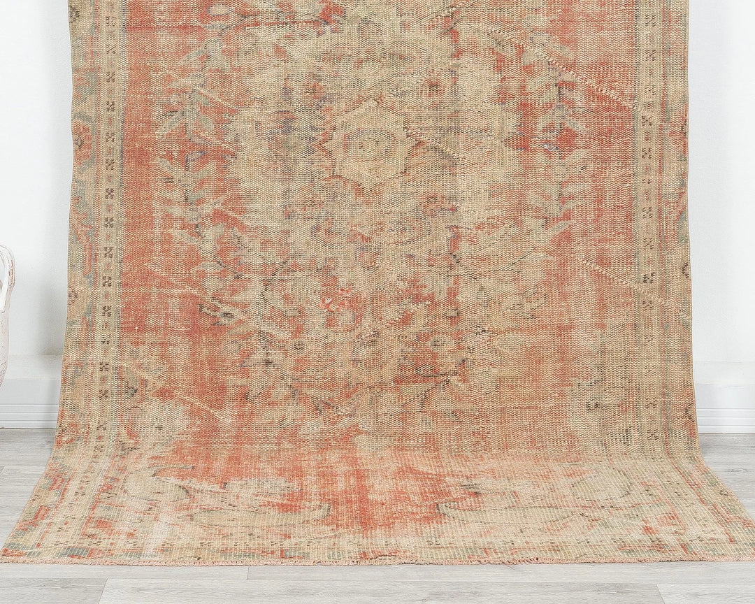 Orange Oushak Rug 4' 8" x 8' 10" | No. VR13613