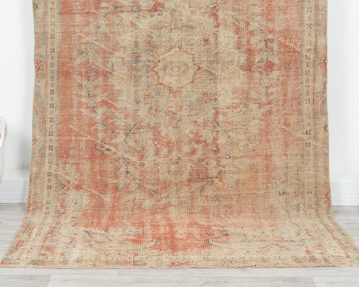 Orange Oushak Rug 4' 8" x 8' 10" | No. VR13613