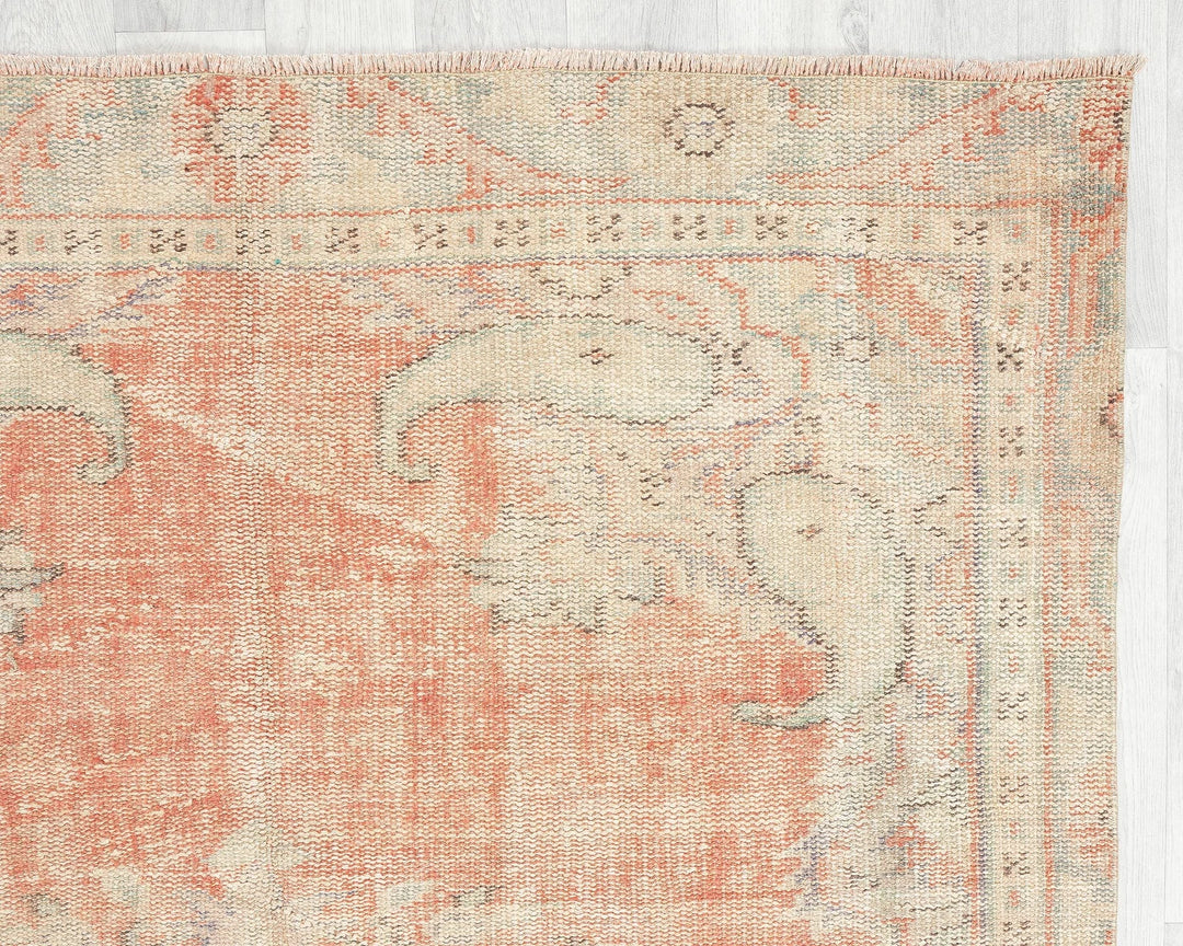 Orange Oushak Rug 4' 8" x 8' 10" | No. VR13613