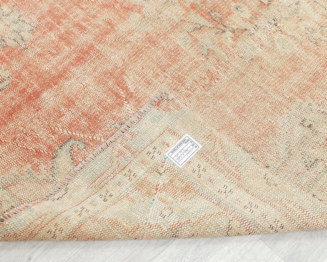 Orange Oushak Rug 4' 8" x 8' 10" | No. VR13613