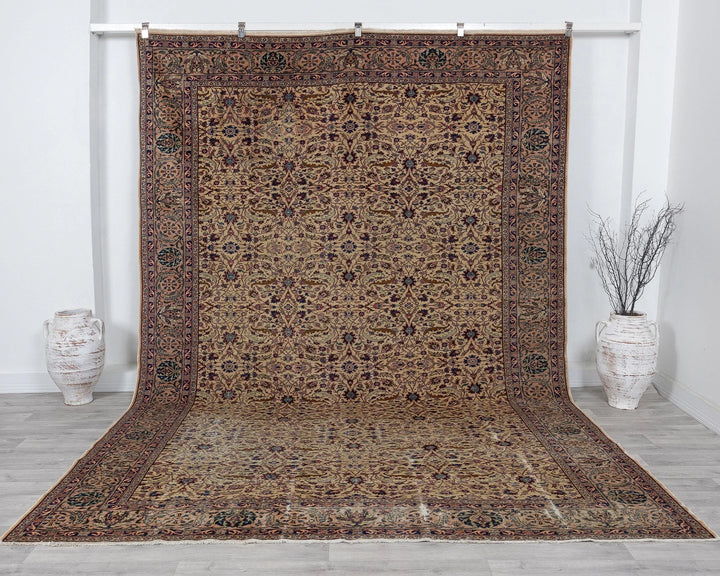 Rust Turkish Oushak Rug 8' x 11' 7" Hand-Knotted | No. VR13640