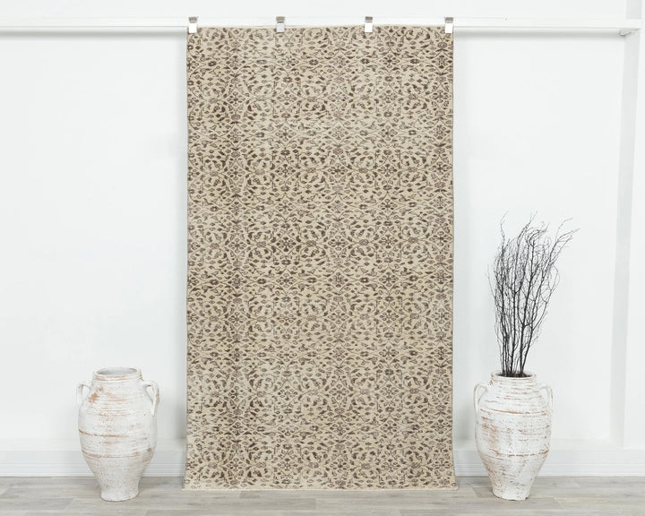 Multicolor Turkish Oushak Rug 3'10" x 6'10" Hand-Knotted