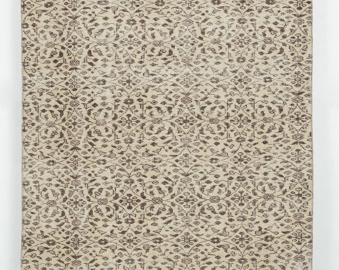 Multicolor Turkish Oushak Rug 3'10" x 6'10" Hand-Knotted detail