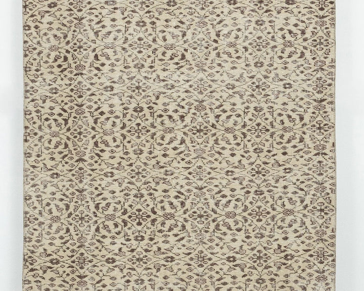 Multicolor Turkish Oushak Rug 3'10" x 6'10" Hand-Knotted detail