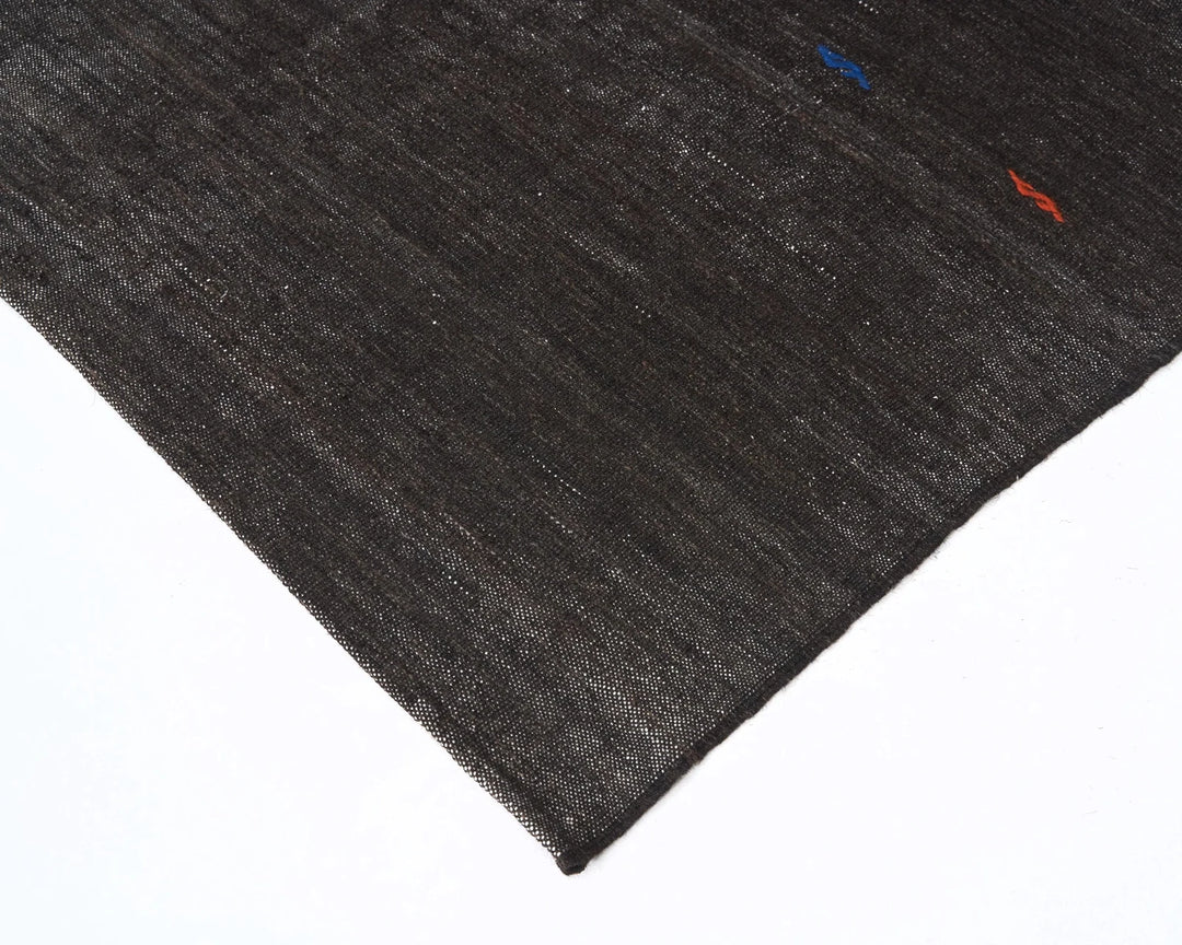 Brown Turkish Kilim Rug 6' 11" x 9' 4" Flat-Weave | No. VR14024