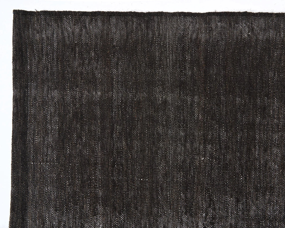 Brown Turkish Kilim Rug 6' 11" x 9' 4" Flat-Weave | No. VR14024