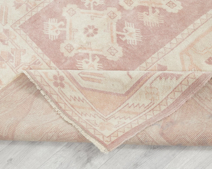 Beige Turkish Oushak Rug 4'11" x 7'8" Hand-Knotted | No. VR14030