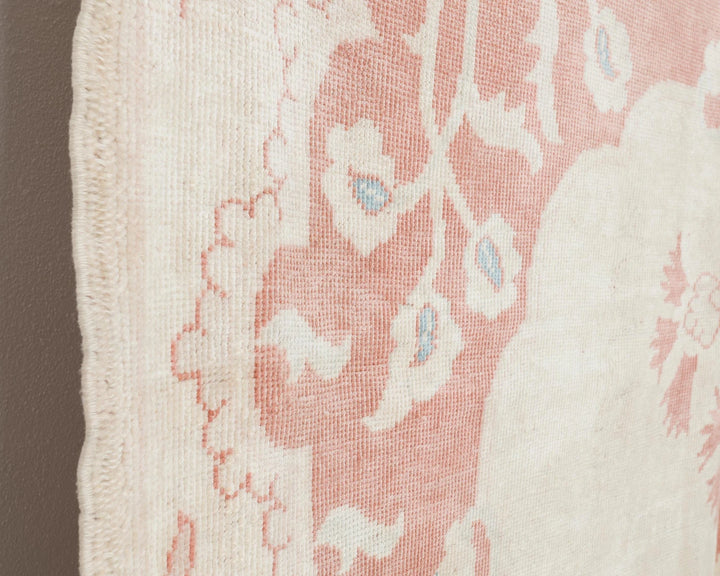 Beige Turkish Oushak Rug 8'8" x 5'5" Hand-Knotted | No. VR14038