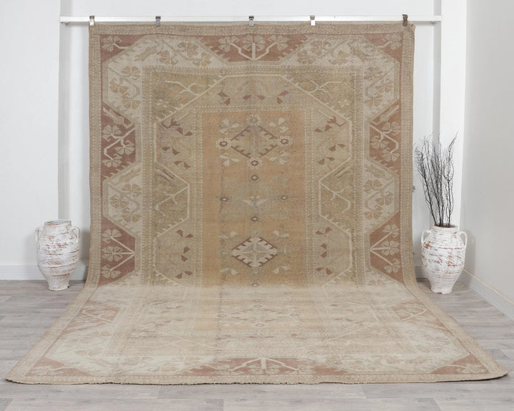 Multicolor Turkish Oushak Rug 8' 6" x 11' 5" Hand-Knotted