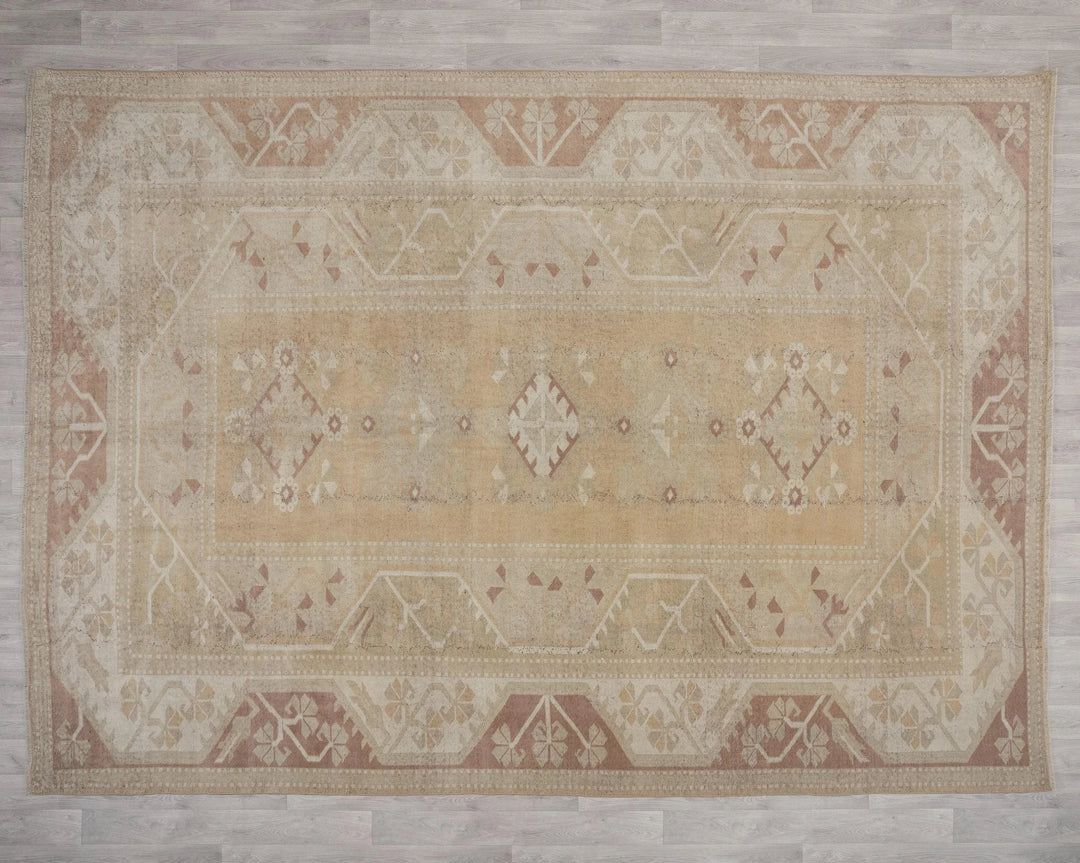 Multicolor Turkish Oushak Rug 8' 6" x 11' 5" Hand-Knotted view 9
