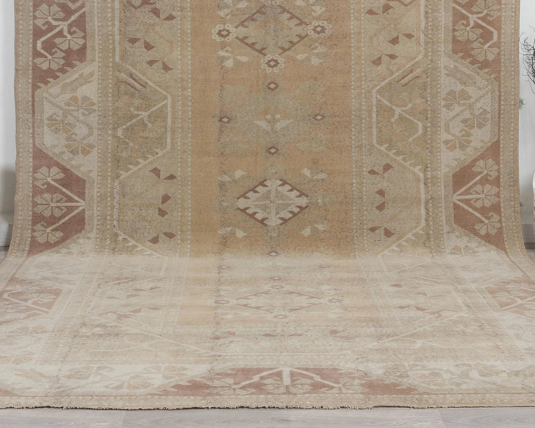 Multicolor Turkish Oushak Rug 8' 6" x 11' 5" Hand-Knotted detail