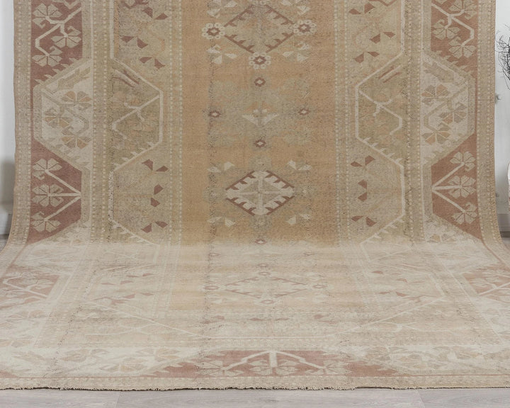 Multicolor Turkish Oushak Rug 8' 6" x 11' 5" Hand-Knotted detail
