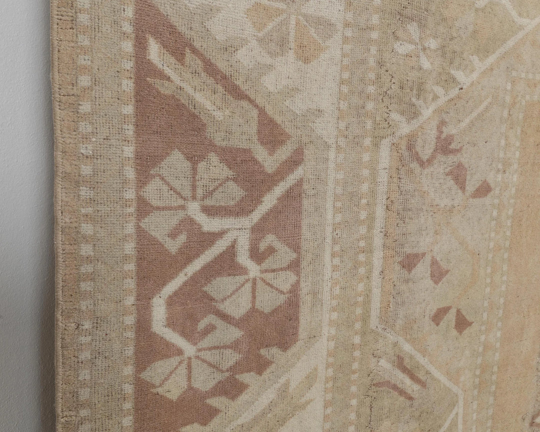 Multicolor Turkish Oushak Rug 8' 6" x 11' 5" Hand-Knotted close-up